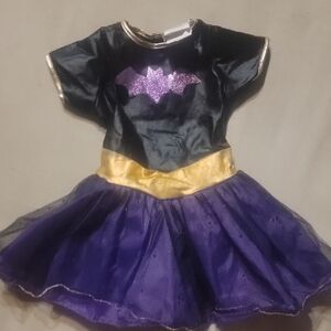Kids Superhero Costume with Purple and Gold Accents